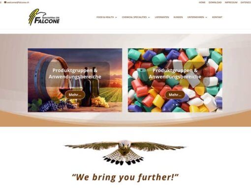 Modernisierung visueller Auftritt Falcone Specialities AG