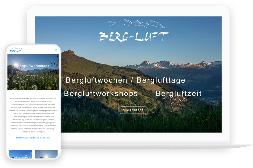Designauftritt - Corporate Design für BERG-LUFT